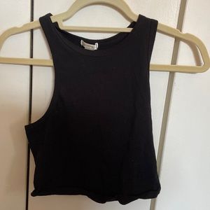 High Neck Black Crop Top